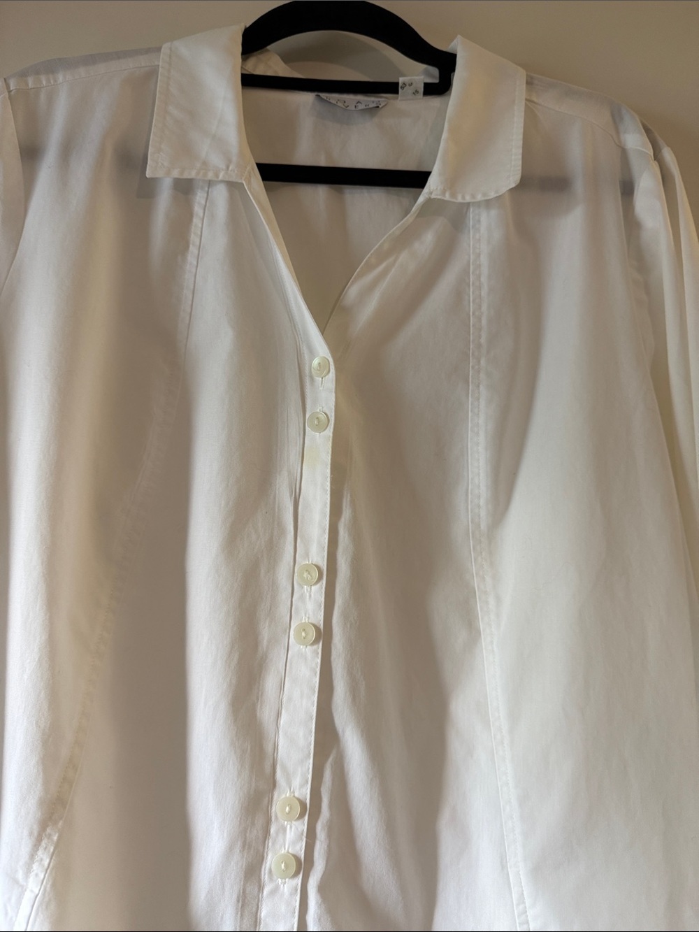 Joan Rivers White Button-Front Tunic Blouse - Picture 4 of 7